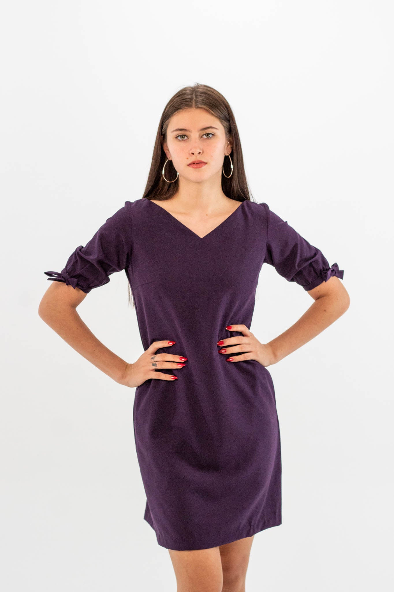 Purple Dress with Pockets